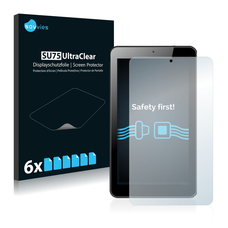 6x Savvies SU75 Screen Protector for Odys Nova 7