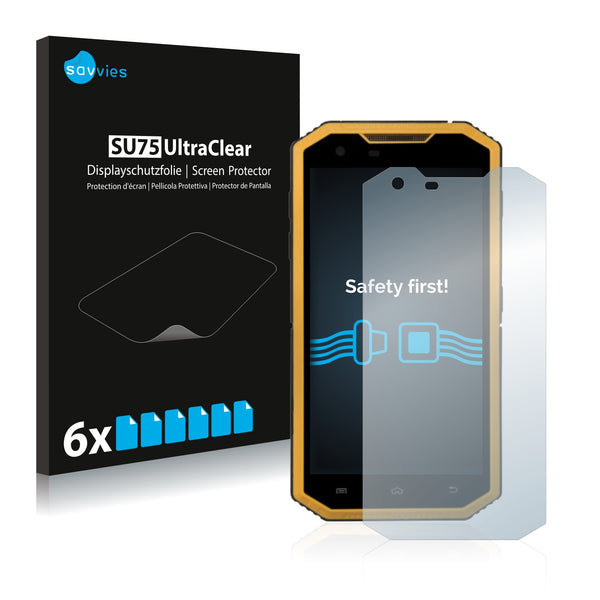 6x Savvies SU75 Screen Protector for GoClever Quantum5 500