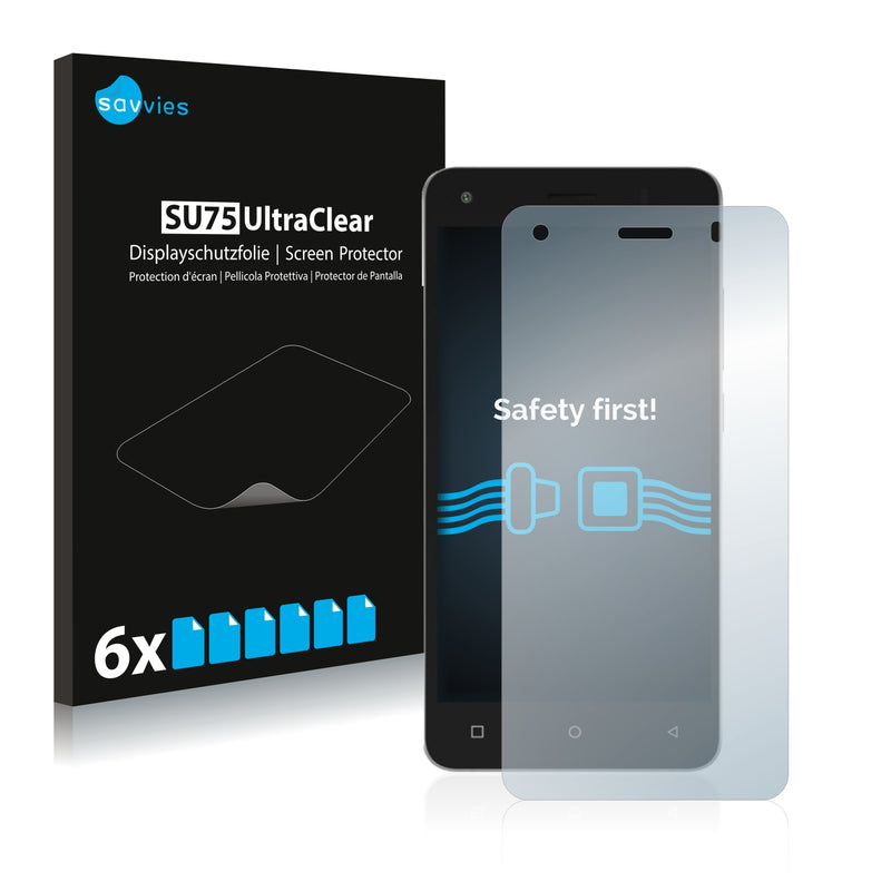 6x Savvies SU75 Screen Protector for Archos 50b Cobalt Lite