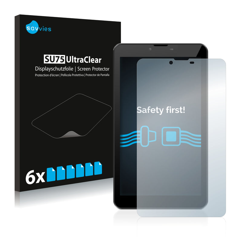 6x Savvies SU75 Screen Protector for Logicom L-ite Tab 760