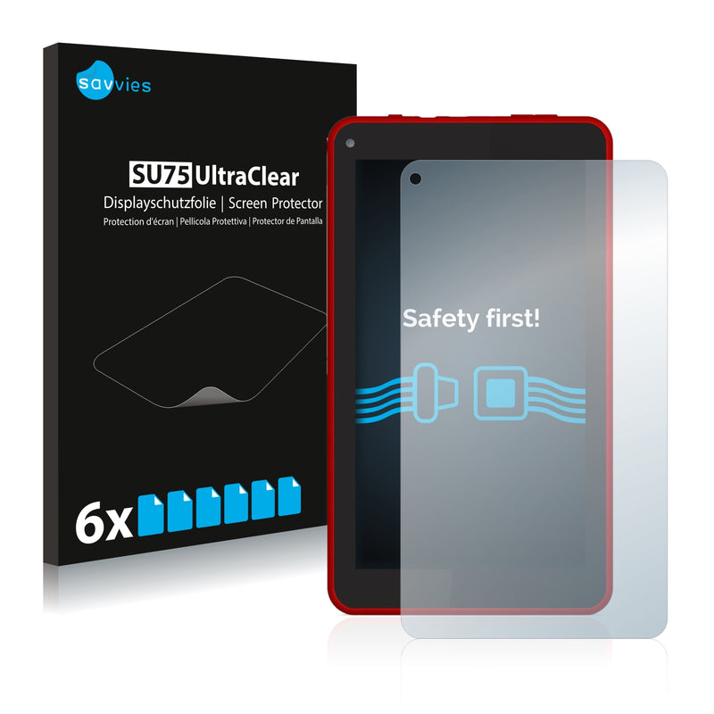 6x Savvies SU75 Screen Protector for Logicom L-ement Tab 744P