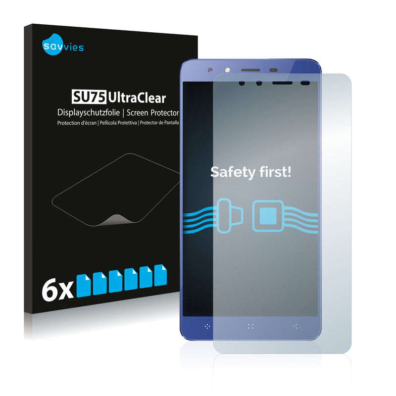 6x Savvies SU75 Screen Protector for Elephone C1