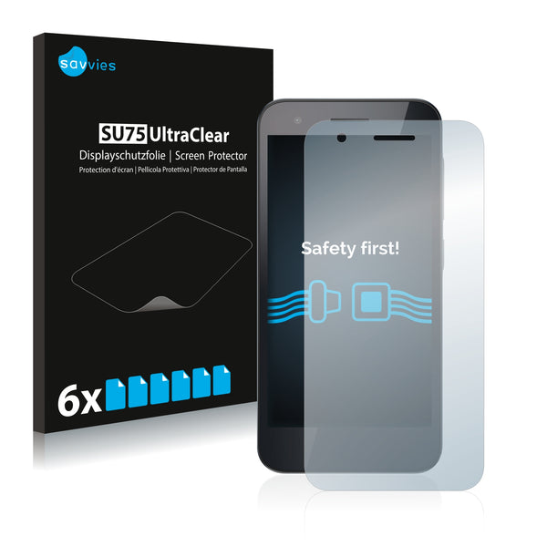 6x Savvies SU75 Screen Protector for Vodafone Smart E8