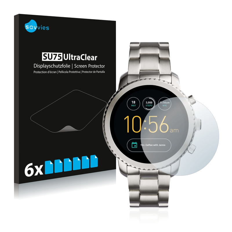 6x Savvies SU75 Screen Protector for Fossil Q Explorist