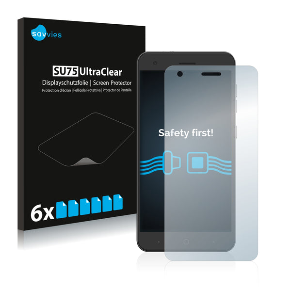6x Savvies SU75 Screen Protector for ZTE Blade Force