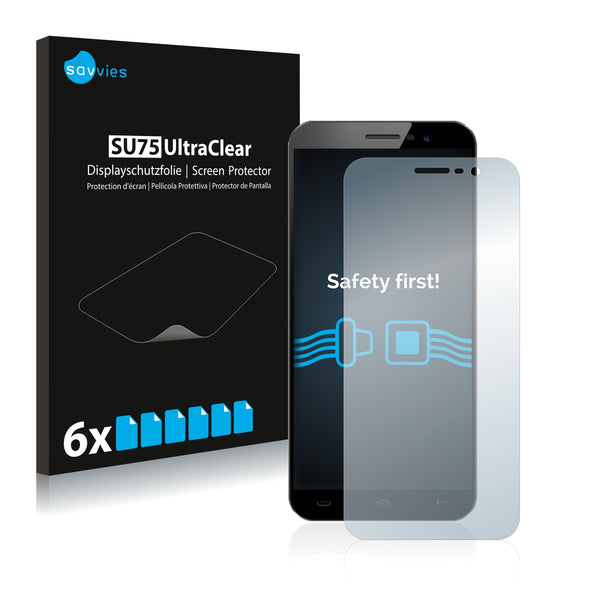 6x Savvies SU75 Screen Protector for HomTom S16