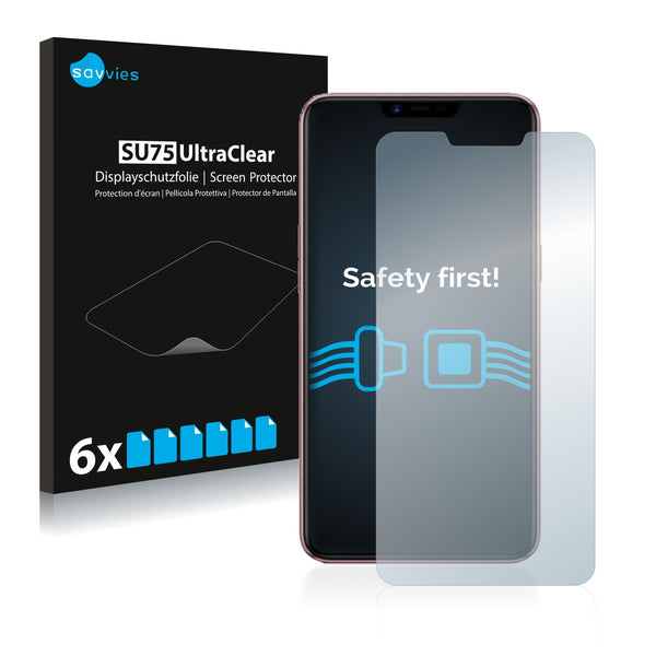 6x Savvies SU75 Screen Protector for Oppo A5 2018