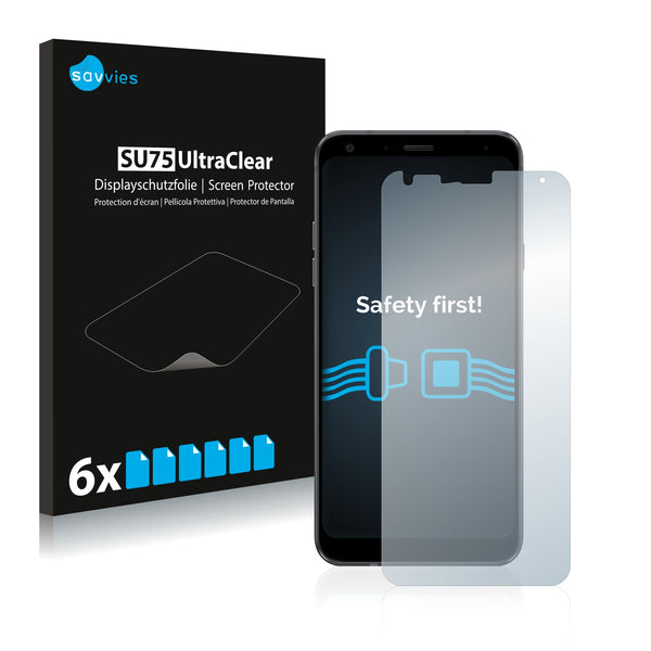 6x Savvies SU75 Screen Protector for LG Q7 Plus