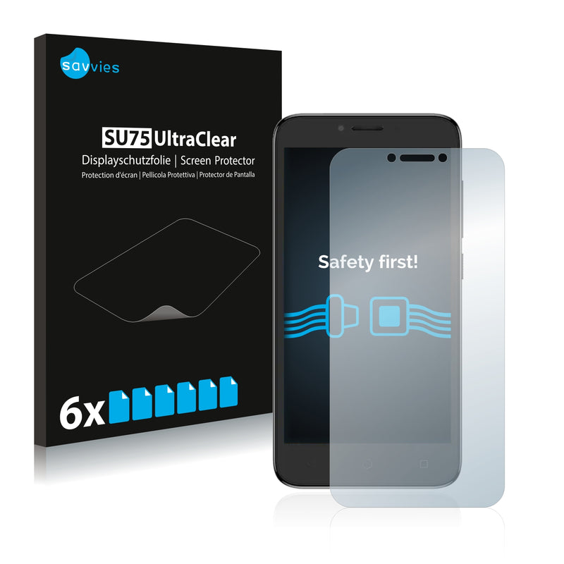 6x Savvies SU75 Screen Protector for Alcatel Tetra