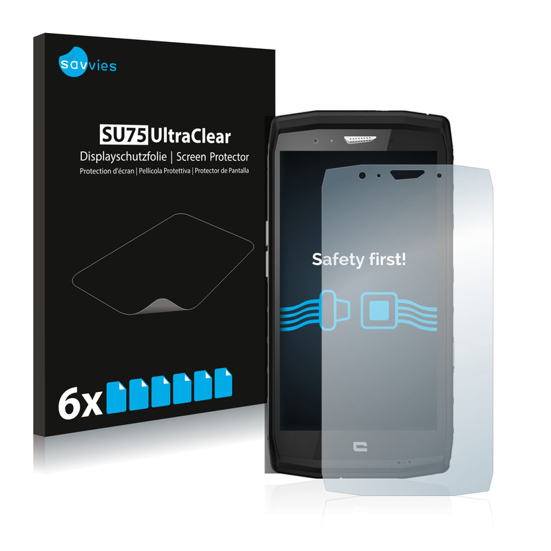 6x Savvies SU75 Screen Protector for Crosscall Trekker X4