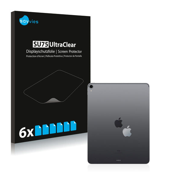 6x Savvies SU75 Screen Protector for Apple iPad Pro 12.9 2018 (Logo)