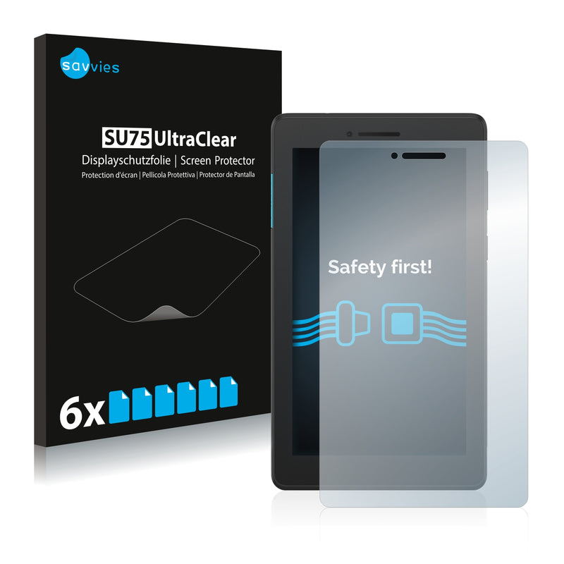 6x Savvies SU75 Screen Protector for Lenovo Tab E7