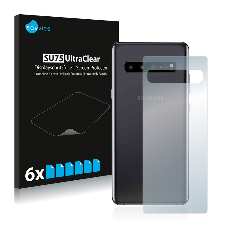 6x Savvies SU75 Screen Protector for Samsung Galaxy S10 5G (Back)