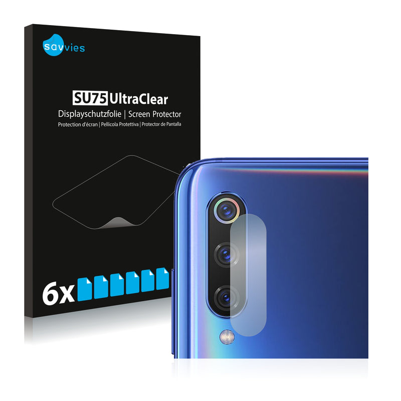 6x Savvies SU75 Screen Protector for Xiaomi Mi 9 (Camera)