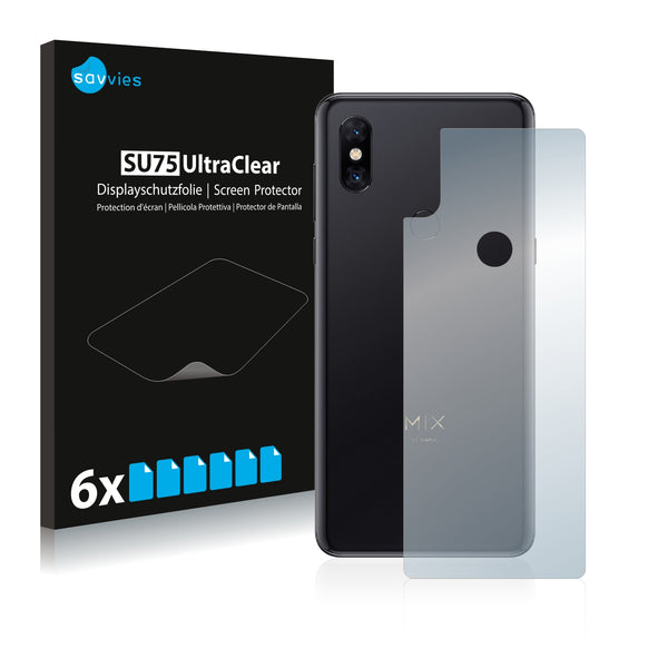 6x Savvies SU75 Screen Protector for Xiaomi Mi Mix 3 (Back)