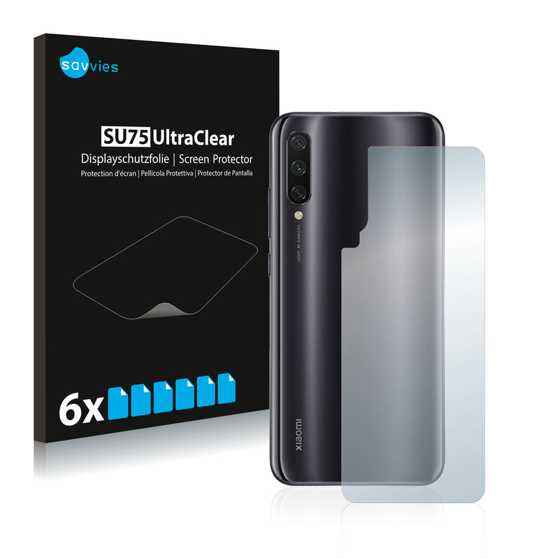 6x Savvies SU75 Screen Protector for Xiaomi Mi A3 (Back)