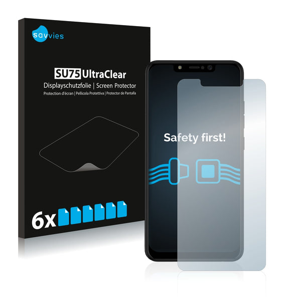 6x Savvies SU75 Screen Protector for Tecno Spark 3 Pro