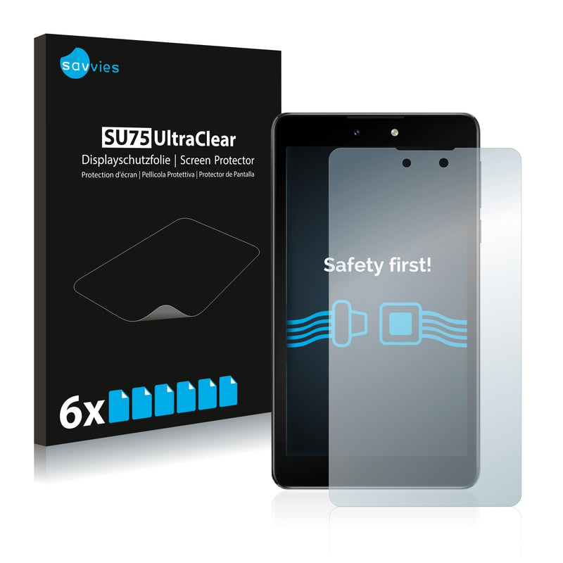 6x Savvies SU75 Screen Protector for Tecno DroiPad 7D