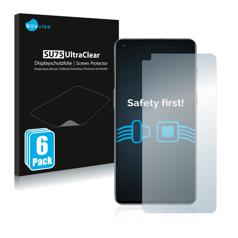 6x Savvies SU75 Screen Protector for OnePlus 9RT 5G