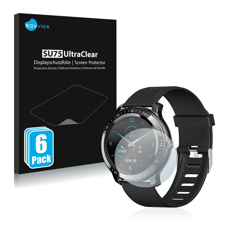 6x Savvies SU75 Screen Protector for Zeeker Watch