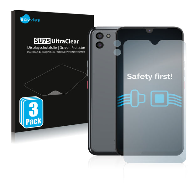 6x Savvies SU75 Screen Protector for Gigaset GS5 (Front + cam)