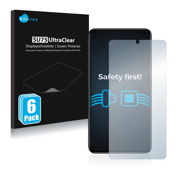 6x Savvies SU75 Screen Protector for Xiaomi Redmi Note 11 Pro Plus