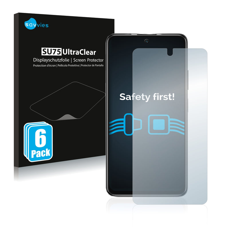 6x Savvies SU75 Screen Protector for Xiaomi Poco M4 Pro 5G