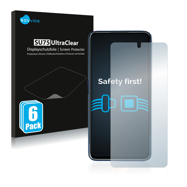 6x Savvies SU75 Screen Protector for Lava Agni 5G