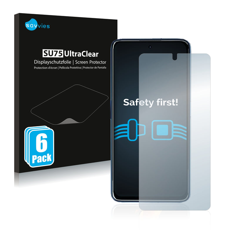 6x Savvies SU75 Screen Protector for Lava Agni 5G