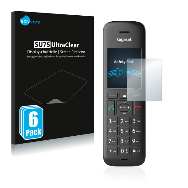 6x Savvies SU75 Screen Protector for Gigaset C570HX