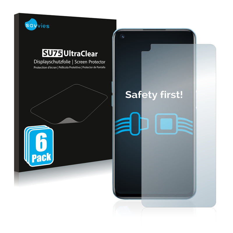 6x Savvies SU75 Screen Protector for Realme 9i