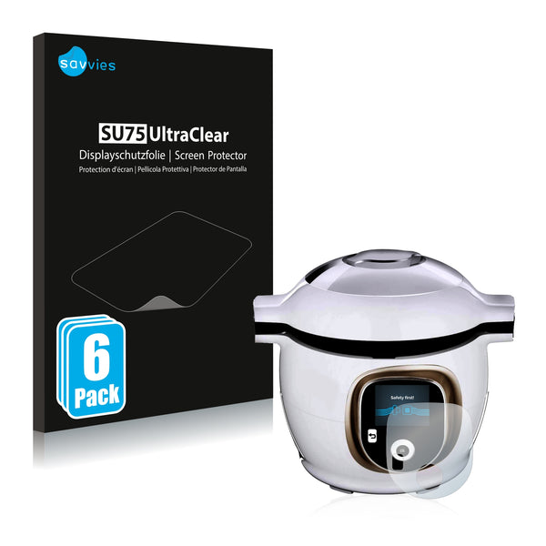 6x Savvies SU75 Screen Protector for Krups Cook4me+ Connect