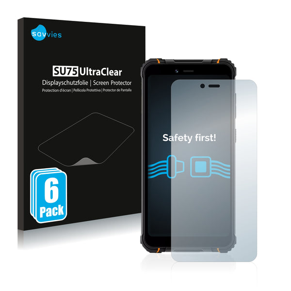 6x Savvies SU75 Screen Protector for Hotwav T5 Pro