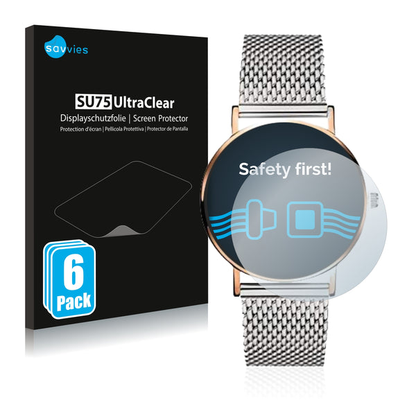 6x Savvies SU75 Screen Protector for Liebeskind LT-0104-MQ