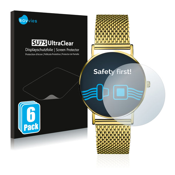 6x Savvies SU75 Screen Protector for Liebeskind LT-0097-MQ