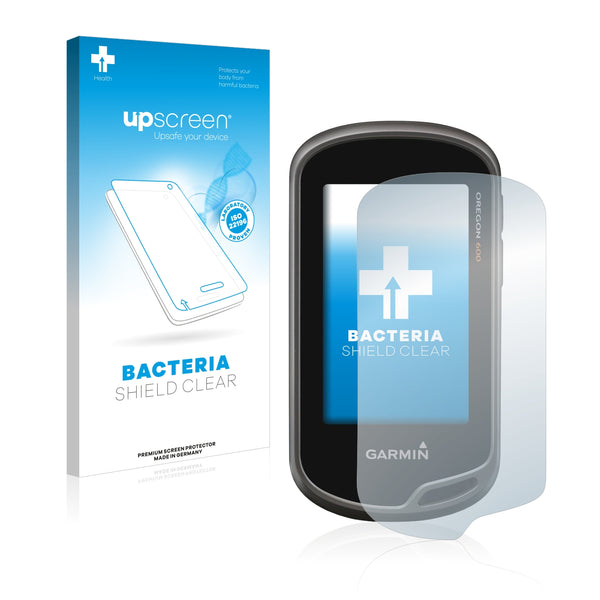 upscreen Bacteria Shield Clear Premium Antibacterial Screen Protector for Garmin Oregon 650