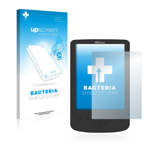 upscreen Bacteria Shield Clear Premium Antibacterial Screen Protector for TrekStor eBook Reader Pyrus 2 LED