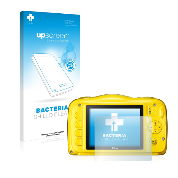 upscreen Bacteria Shield Clear Premium Antibacterial Screen Protector for Nikon Coolpix S33