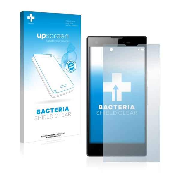 upscreen Bacteria Shield Clear Premium Antibacterial Screen Protector for Kazam Tornado 350