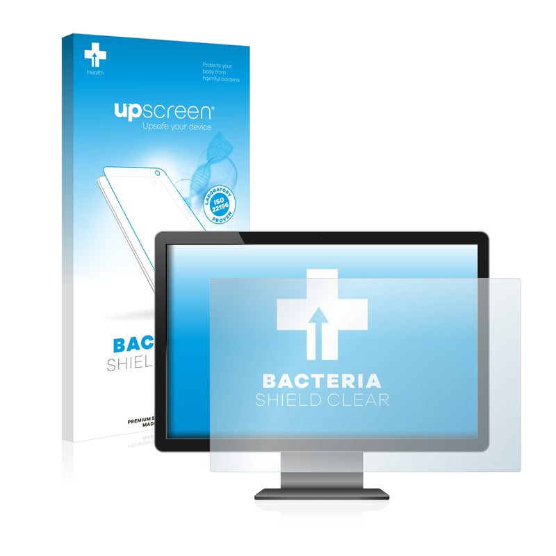 upscreen Bacteria Shield Clear Premium Antibacterial Screen Protector for Industry Monitors with 15 inch Displays [331.6 mm x 186.6 mm, 16:9]