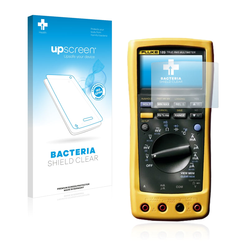 upscreen Bacteria Shield Clear Premium Antibacterial Screen Protector for Fluke MultiMeter 189