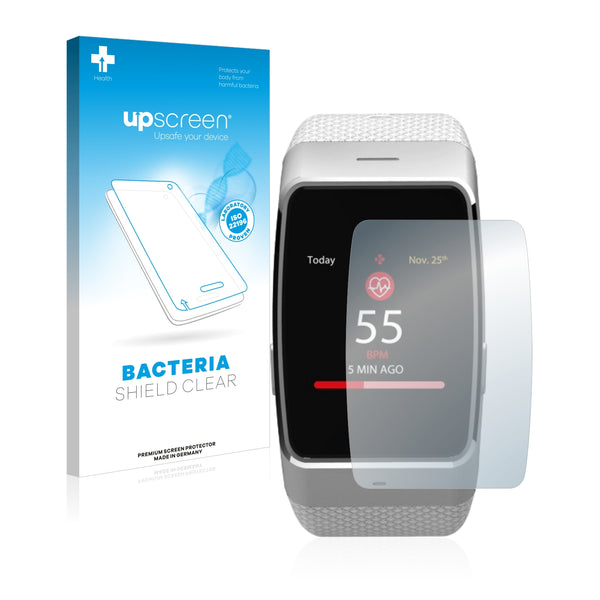 upscreen Bacteria Shield Clear Premium Antibacterial Screen Protector for MyKronoz ZeWatch 4 HR