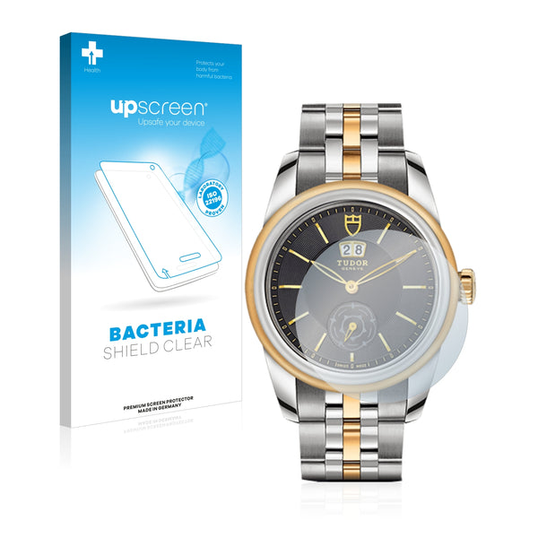 upscreen Bacteria Shield Clear Premium Antibacterial Screen Protector for Tudor Glamor (42 mm)