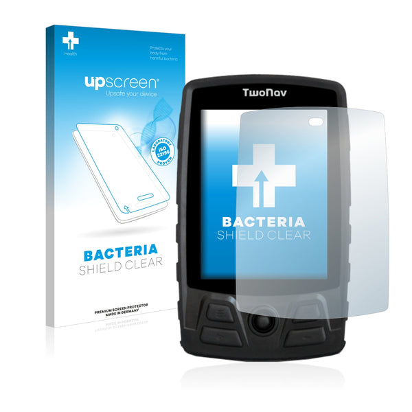 upscreen Bacteria Shield Clear Premium Antibacterial Screen Protector for TwoNav Aventura 2018