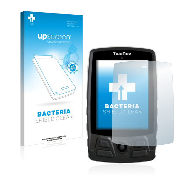 upscreen Bacteria Shield Clear Premium Antibacterial Screen Protector for TwoNav Trail Bike