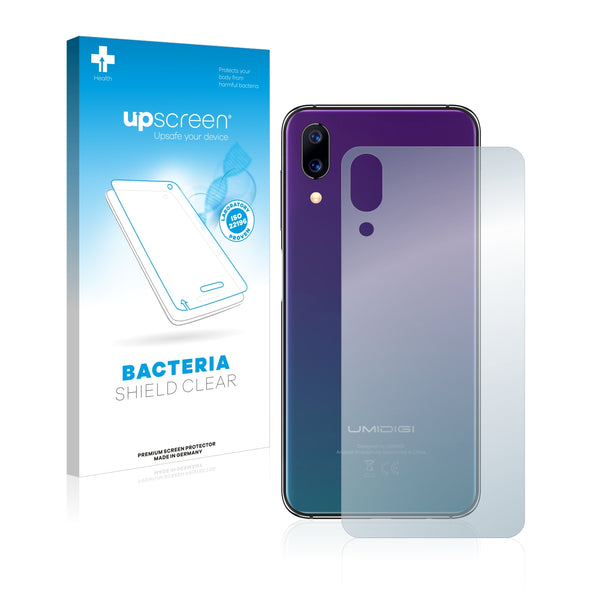 upscreen Bacteria Shield Clear Premium Antibacterial Screen Protector for Umidigi One Max (Back)