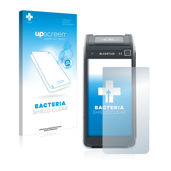 upscreen Bacteria Shield Clear Premium Antibacterial Screen Protector for Castles Technology Saturn 1000F