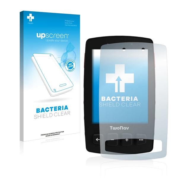 upscreen Bacteria Shield Clear Premium Antibacterial Screen Protector for TwoNav Trail 2
