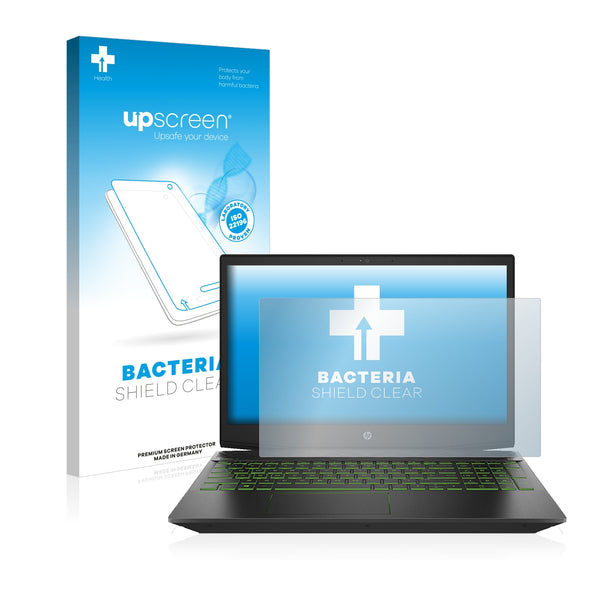 upscreen Bacteria Shield Clear Premium Antibacterial Screen Protector for HP Pavilion 15-cx0555ng