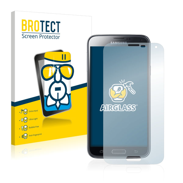 BROTECT AirGlass Glass Screen Protector for Samsung Galaxy S5 SM-G900I SM-G900F